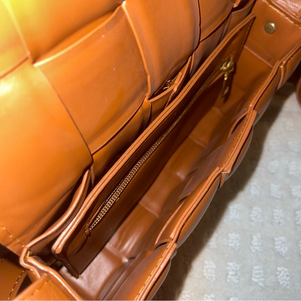 Amazon Brown Woven Leather Crossbody Bag - Picture 9 of 15